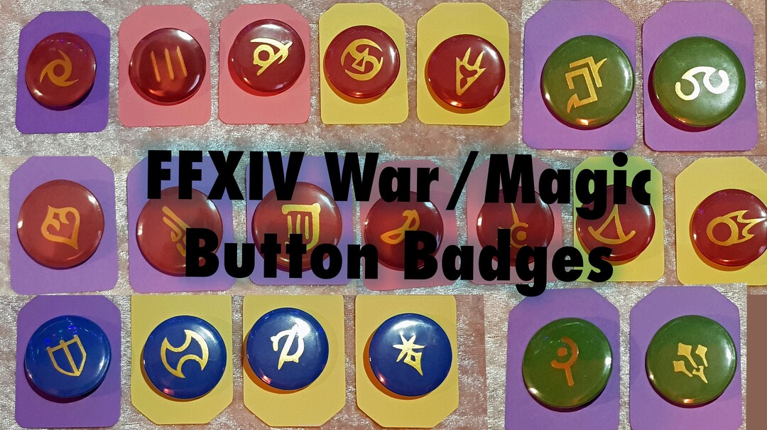 FFXIV Class Button Badges Tanks DPS Healers Etsy