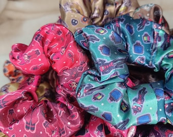 Pacote misto de scrunchies - Hotel Assombrado - Anjo, Adão, Charlie, Lúcifer, Al, Husk, anjo, TV, presente