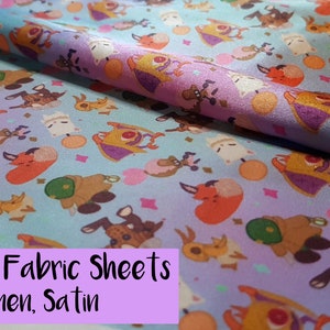 A4 size FFXIV housing plush Fabric - Final Fantasy 14 Online, tonberry, fox, goblin, chocobo, moogle, mammet, cute