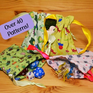 Mönstrade mini-dragskopåsar, Presentpåsar, Förvaring, Anime, Mat, Spel, Sushi, Boba, Djur, Genshin, Dinosaurie, Grodor