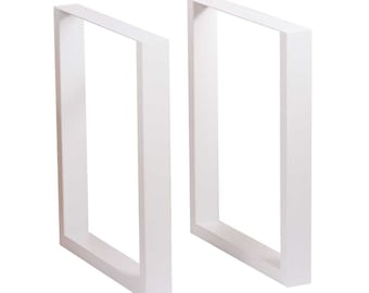 Pata de mesa moderna de metal ancha, negra o blanca (una pata)