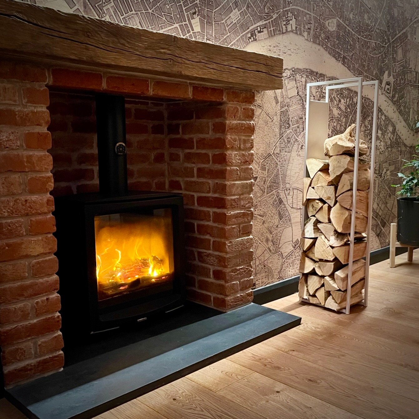 Stovax log holder hot sale