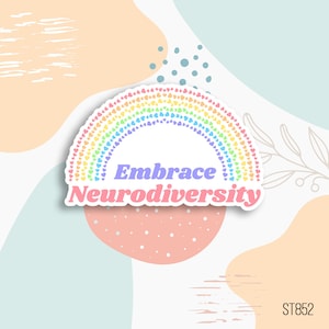 Adesivi per la mente &quot;Abbraccia la neurodiversità&quot;, adesivi per la salute mentale, adesivi per bottiglie d&#39;acqua, adesivi per laptop, adesivi per la consapevolezza della salute mentale
