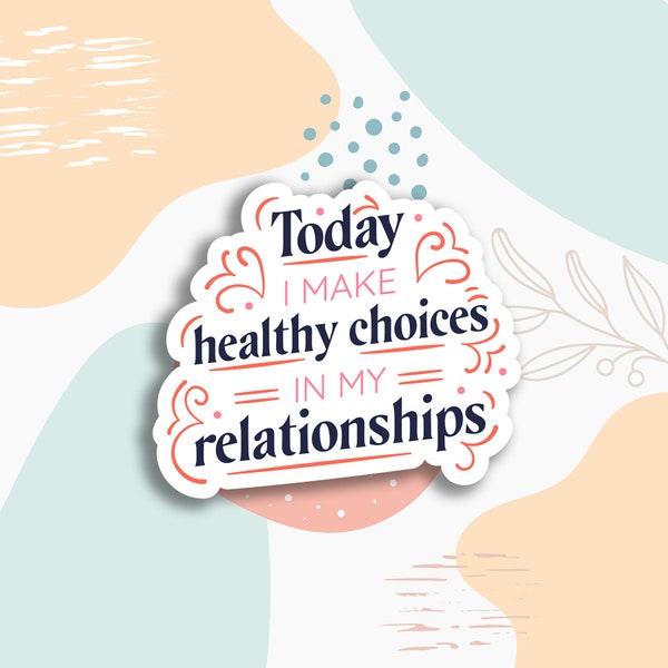 Today I Make Healthy Choices stickers, Take Care of Yourself Sticker, self love sticker, Self Care Sticker, Mental Health Awareness, sticker