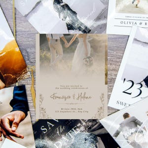 Personalized Photo Save The Date Magnet: Wedding Invitation