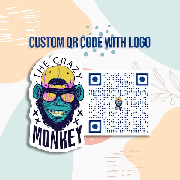 Custom Vinyl Die Cut QR code Sticker, Custom Logo Sticker, Personalized Vinyl Stickers, Labels Stickers Custom, QR Code Custom Sticker