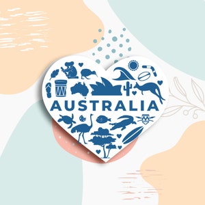 Australia element vinyl sticker, Australia Lover sticker, travel sticker, Australia sticker, Best friend gift, birthday gift, laptop sticker
