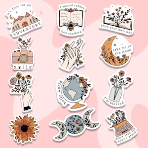 Sticker Pack, laptop sticker pack, planner stickers, vinyl sticker, tumbler stickers, water bottle sticker, Laptop sticker, cute stickers