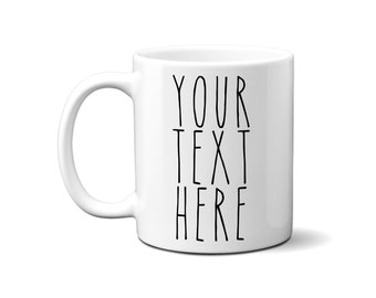 CUSTOM RAE DUNN Inspired Mug, Custom Corporate Business Mug, Personalized Name Mug, Personalized Rae Dunn Gift, 11oz mug to personalize