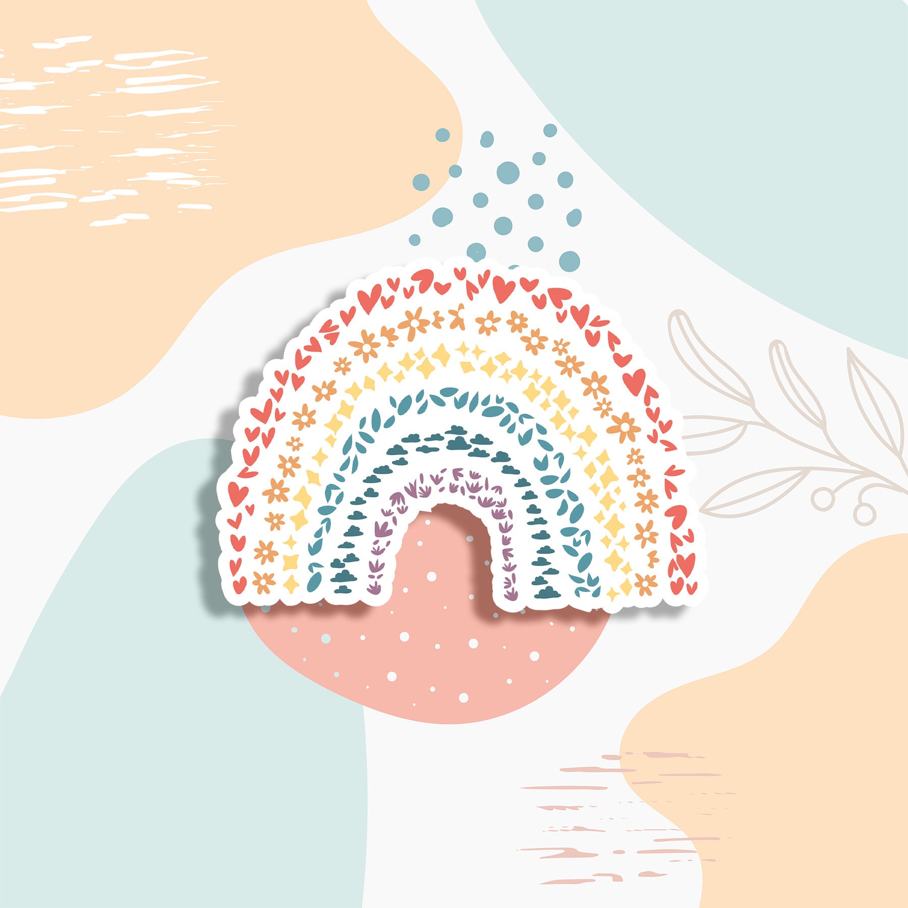 Beautiful Rainbow Sticker , Mental Health Sticker, water bottle sticker, laptop sticker, Mental Health Awareness, positivity sticker, Decal