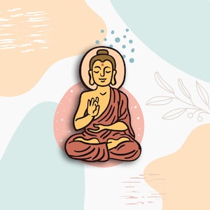 Sticker Boeddha Mindfulness, sticker Boeddha planner, laptopsticker, yogasticker, namastesticker, stickers voor waterfles, yogasticker