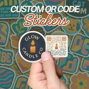 Personalisierter QR Code Vinyl Aufkleber: Wasserdichte Business Labels