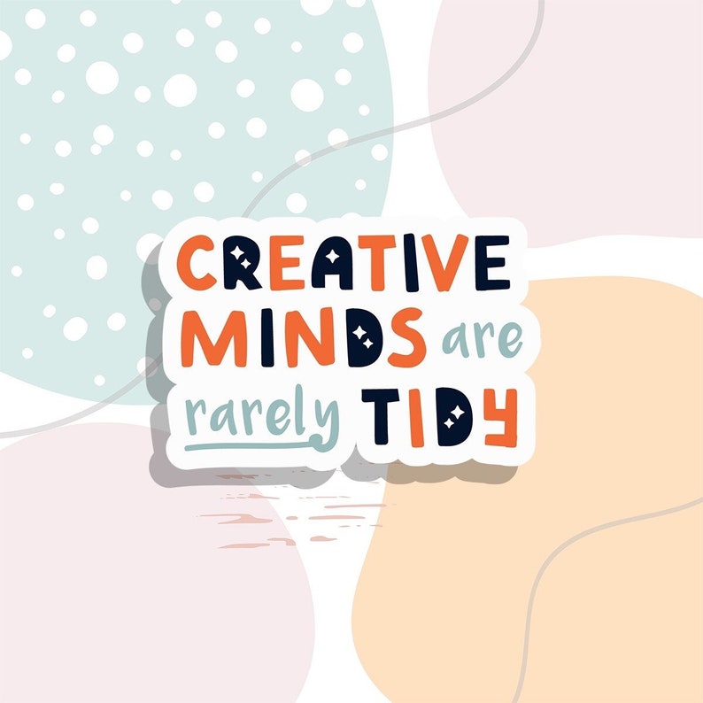 Creative minds, creative sticker, craft lover sticker, scrapbooking sticker, laptop stickers, creative person sticker, outdoor sticker image 1