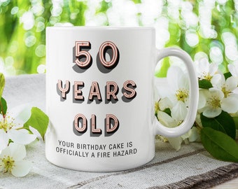 Custom Birthday mug gift, funny custom mug, 50th Birthday Gift, 50th Birthday Coffee Mug, Funny 50th Birthday Gift, unique funny mug