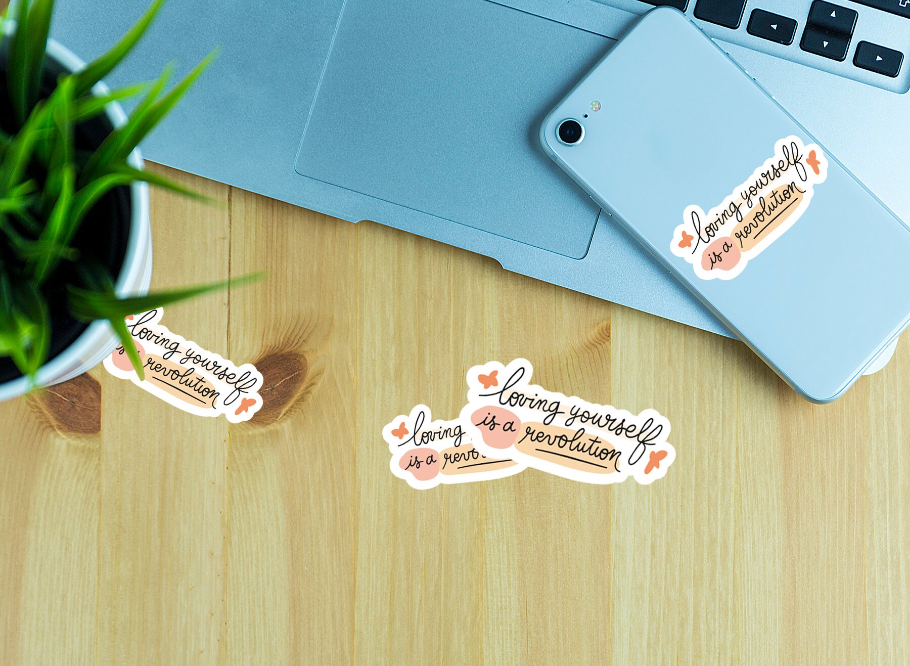 Loving Yourself Funny Stickers Laptop Stickers Motivational Etsy