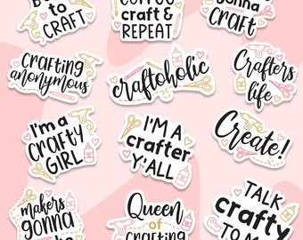 Crafter Sticker Pack, Craft Lover Sticker, Scrapbooking Sticker Pack,  Motivational Laptop Decals, Laptop Sticker Pack, Planner Stickers -   Israel