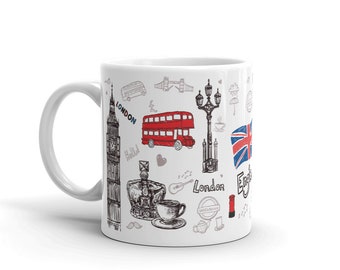 London Espresso Coffee mini Cup Mug Souvenir Porcelain London Landmarks Gift Mug 