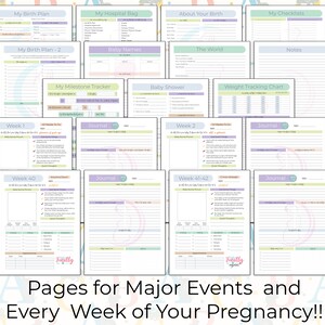 Pregnancy Journal, Planner and Organizer with Information for Every Week, a Journal Page for Each Week & More