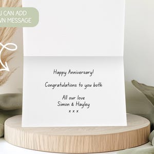 10th Anniversary Personalised Fact Card 2016 - Happy 10th Wedding Anniversary tin | Mum and Dad | Couples card Anniverasry for Him for Her image 4