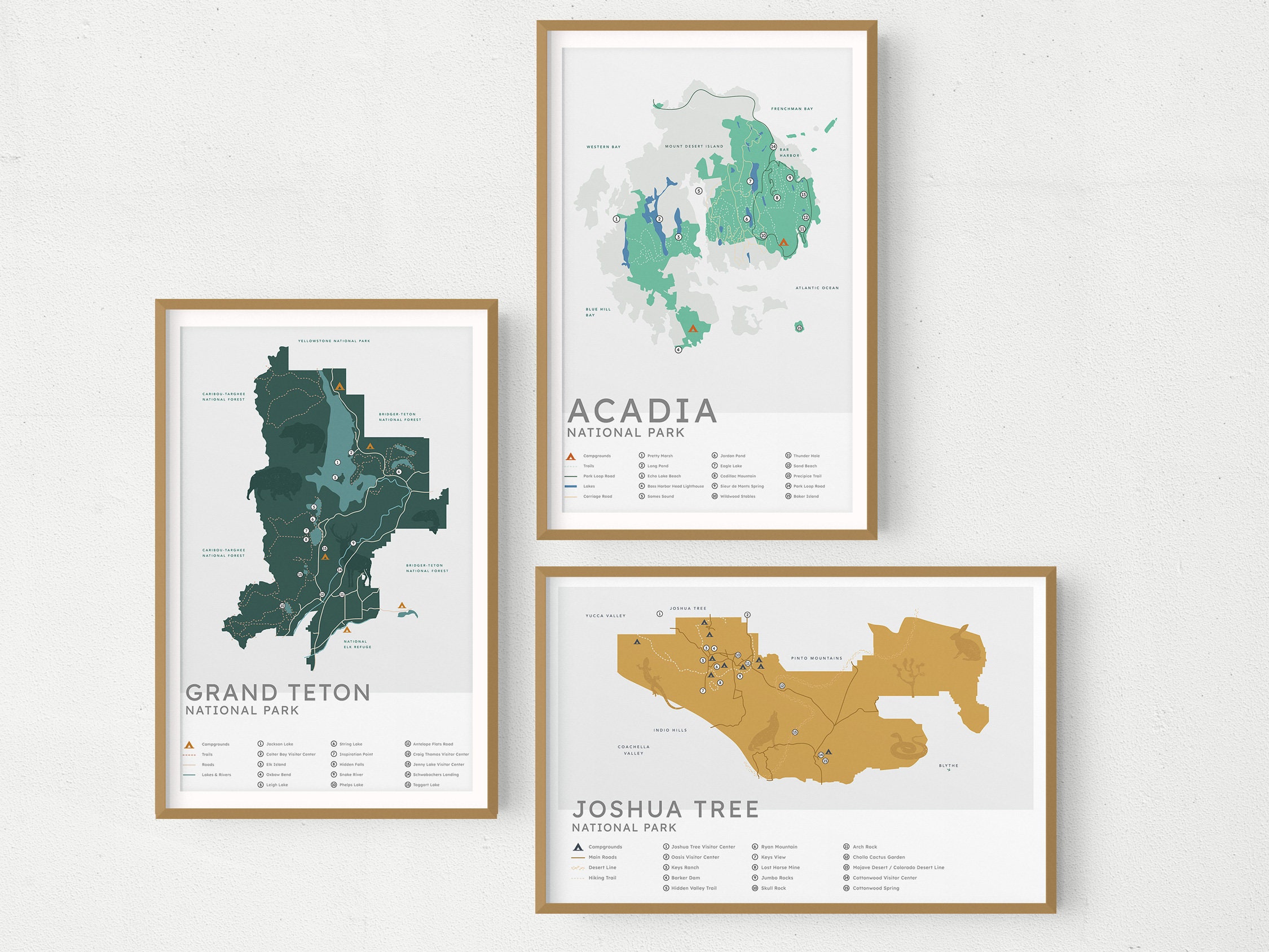 Joshua Tree National Park Map Print - Etsy
