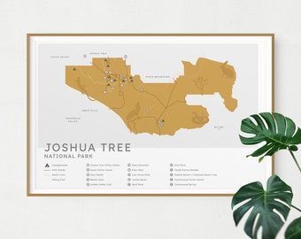Joshua Tree National Park Map Print