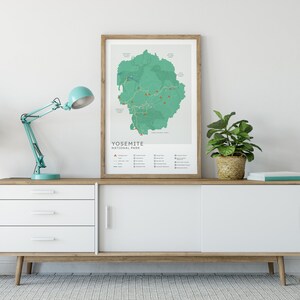 Yosemite National Park Map Print