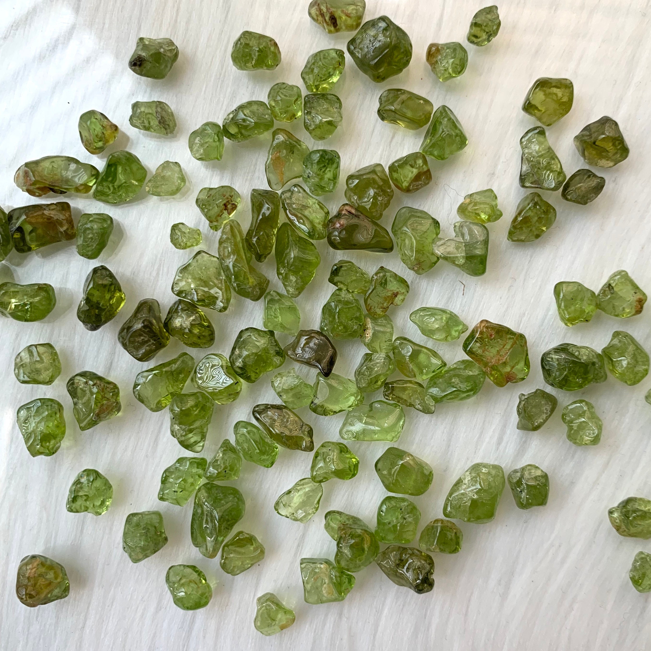 peridot polished stone