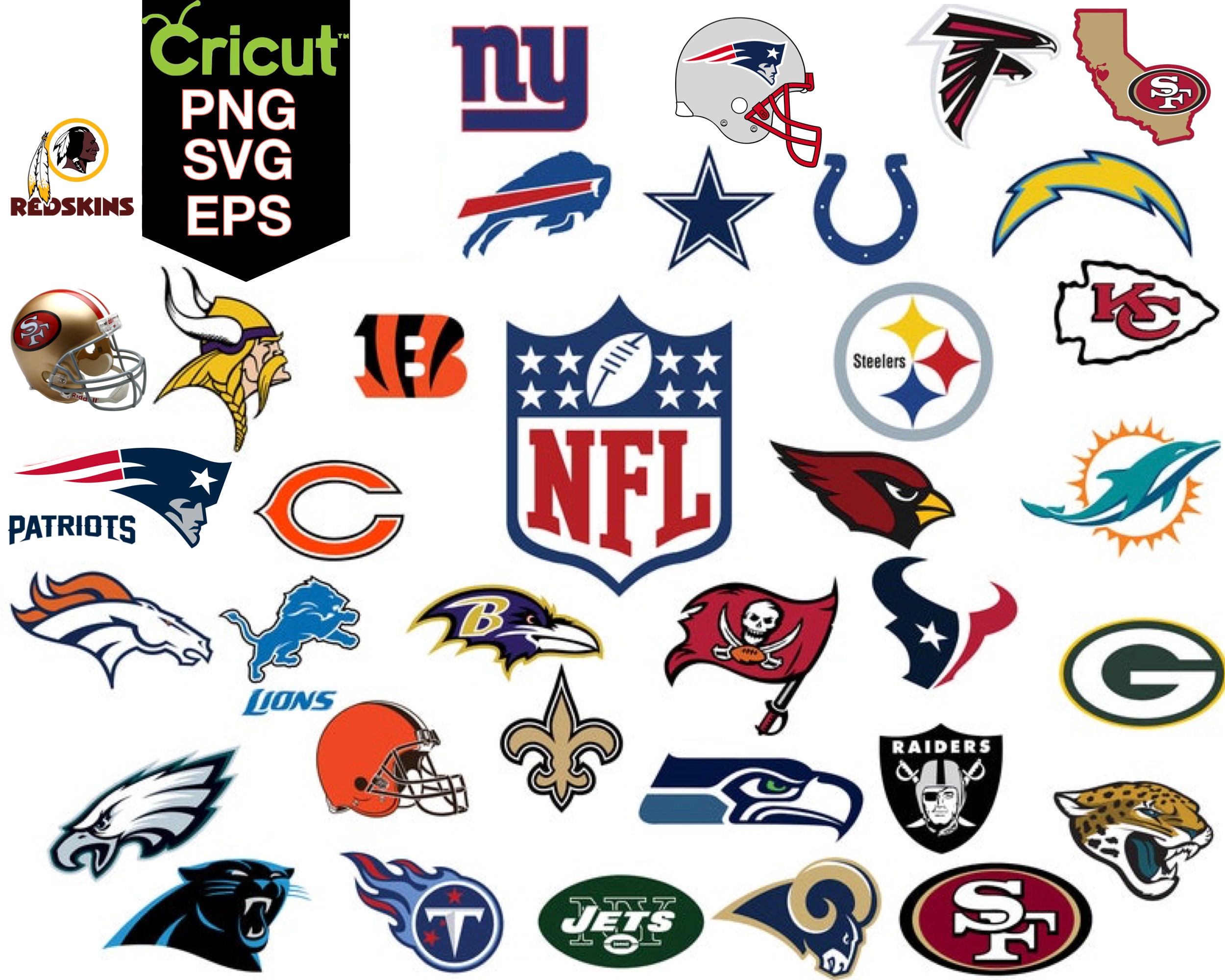 Download NFL Football Logos 205 Bundle nfl football clipart nfl svg ...