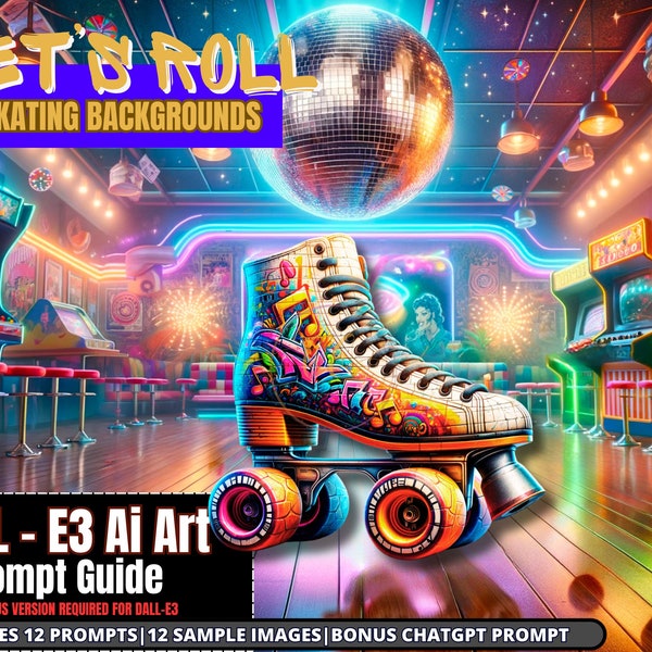 DALL-E3 & ChatGPT v4 Ai Art Prompt Guide "Let's Roll"|ChatGPT Prompt Included|12 Sample Prompts/12 Sample Images|Limitless Possibilities|PDF