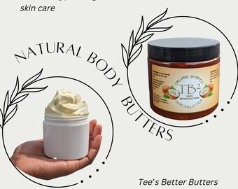 Whipped  Body Butter - Organic Black Owned-Shea Butter Cocoa Butter Mango Butter Olive Oil Jojoba Oil Sunflower oil-Natural Moisturizer