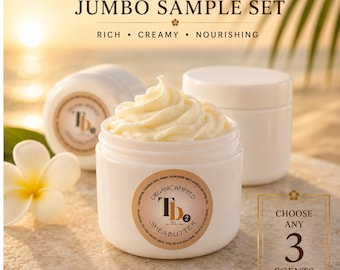 Body Butter Sampler Set | 2 oz Jumbo Size | Black Owned | Shea Cocoa Mango