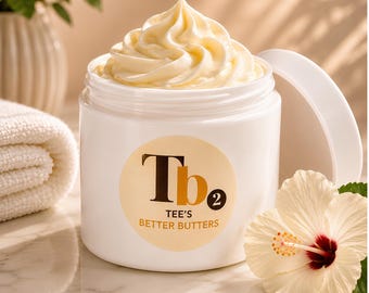 Black Owned Whipped Body Butter | 60+ Scents | Shea Cocoa Mango | Non-Greasy | 8 oz Jars