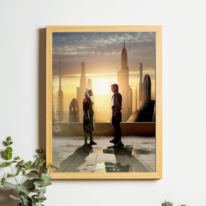 Ahsoka and Anakin A3 Print