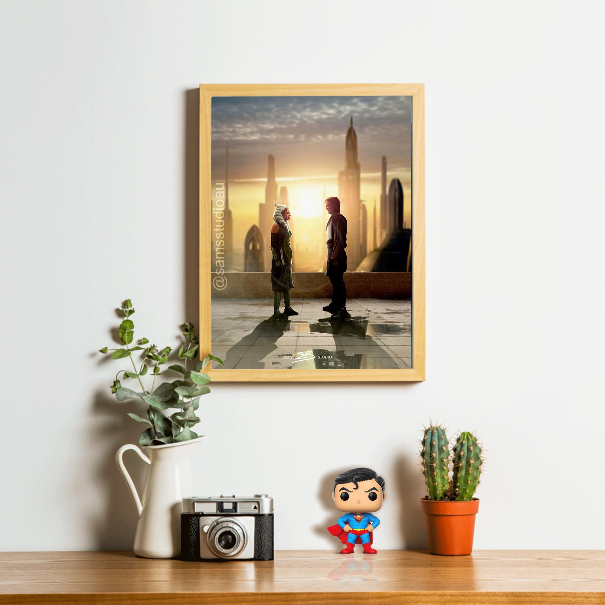 Ahsoka and Anakin A3 Print