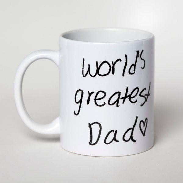 Custom 11oz Handwriting Coffee Mug for Mother's Day or Father's Day, Custom Handwriting Gift, Personalized Gift, Custom Memorial Mug