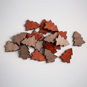 Christmas Tree Table Scatter, Décor for Winter Weddings, Party Place Setting Decoration in 8 Wood Options, Wooden Confetti