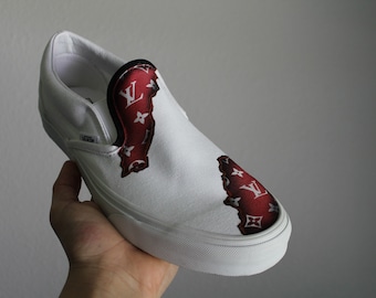 louis vuitton burned vans