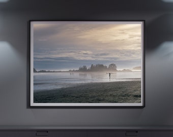 Wall Art Print, surfen tijdens zonsondergang in Canada, Tofino, Vancouver Island, Tofino Wall Art, Ocean Wall Decor, Fine Art natuur, Canada Art
