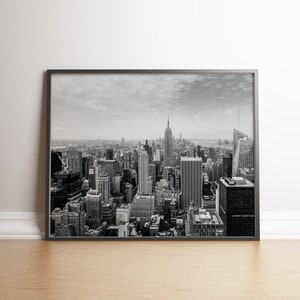 Manhattan Skyline Print, New York City Poster, NYC Photo, Digital Download, New York Digital Print, Cityscape Wall Decor, Manhattan Wall Art