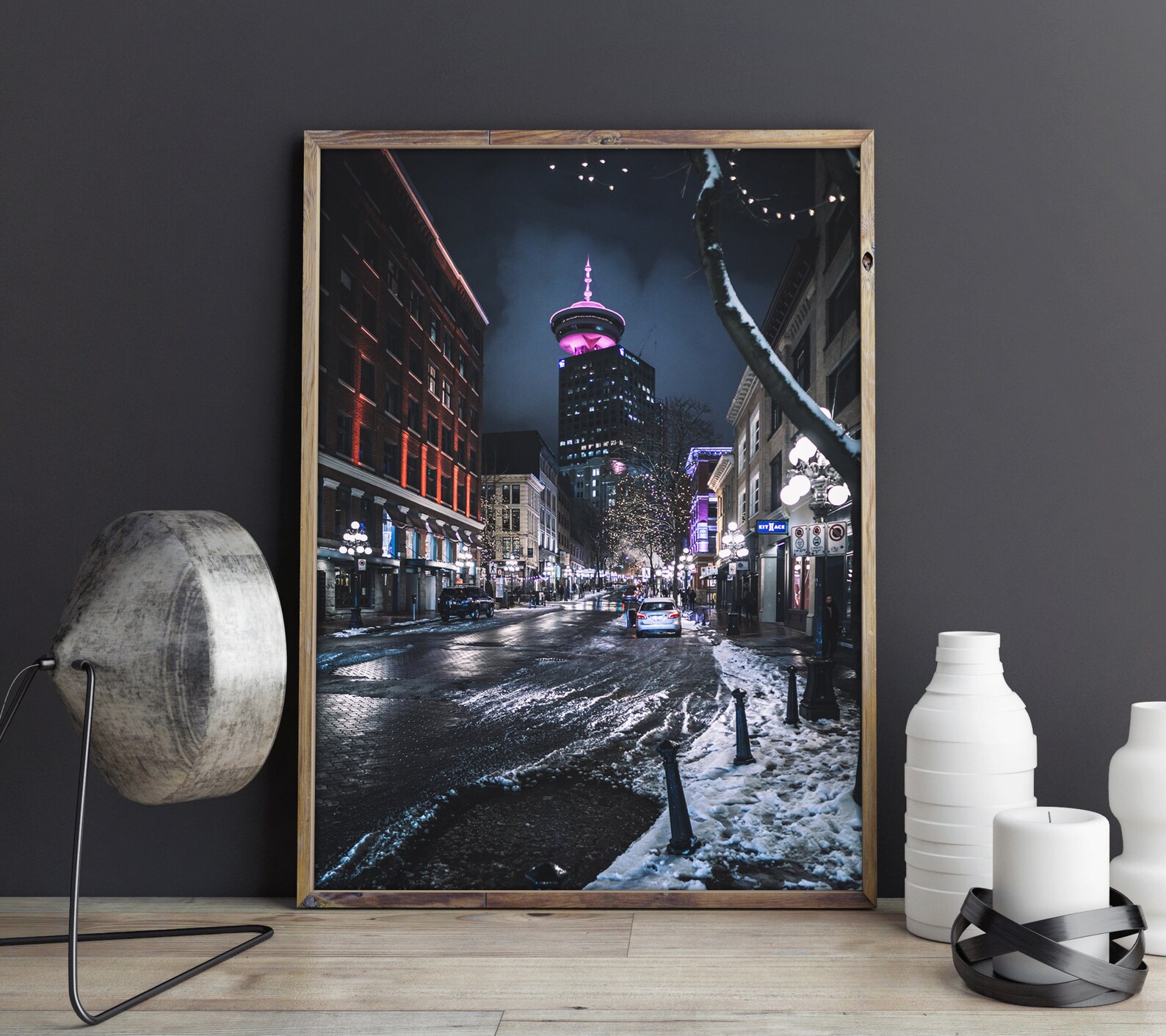 Vancouver Wall Art Gastown Poster Downtown Art Cityscape Etsy