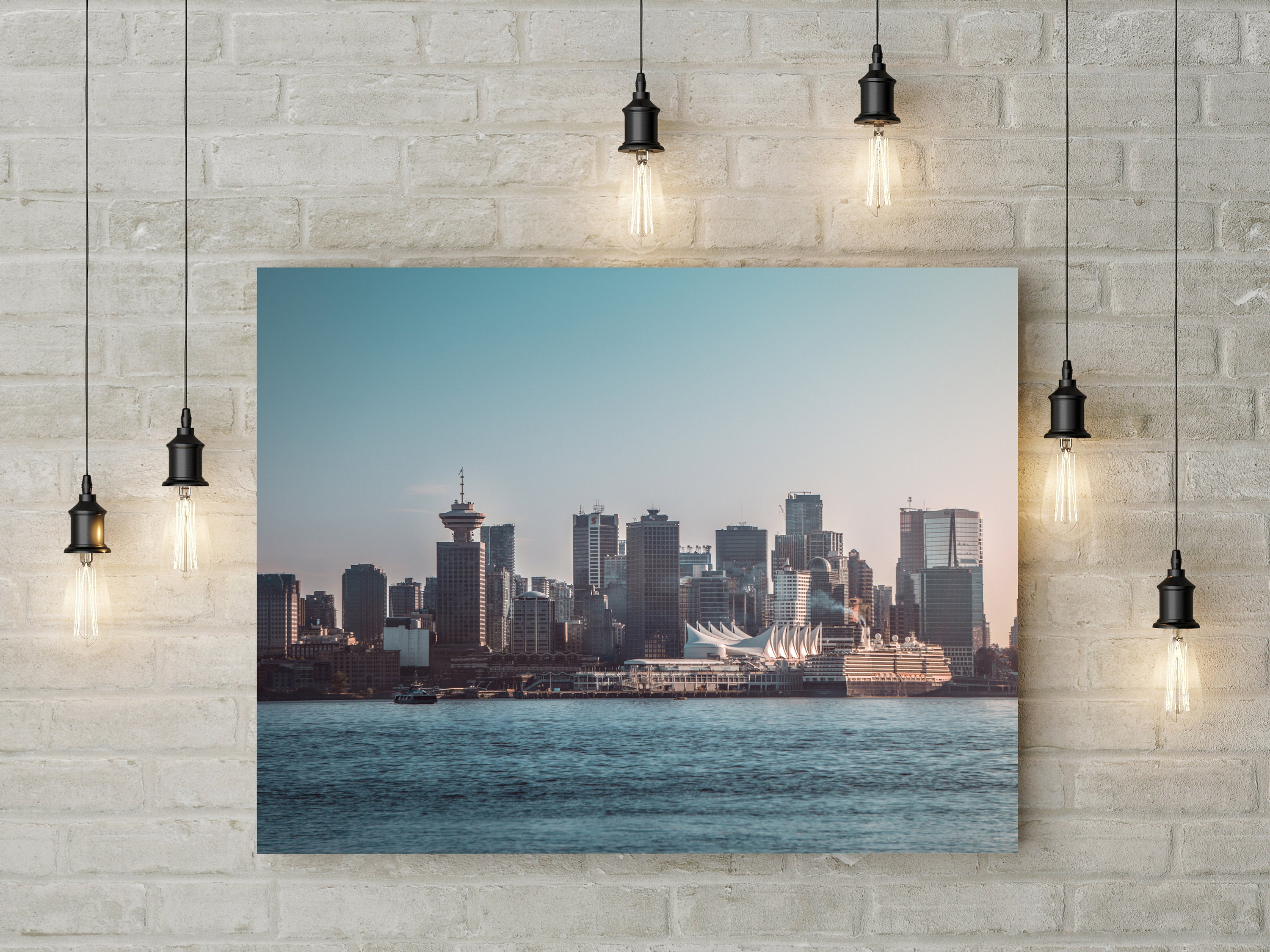 Wall Art Print Vancouver's Downtown Skyline Vancouver | Etsy