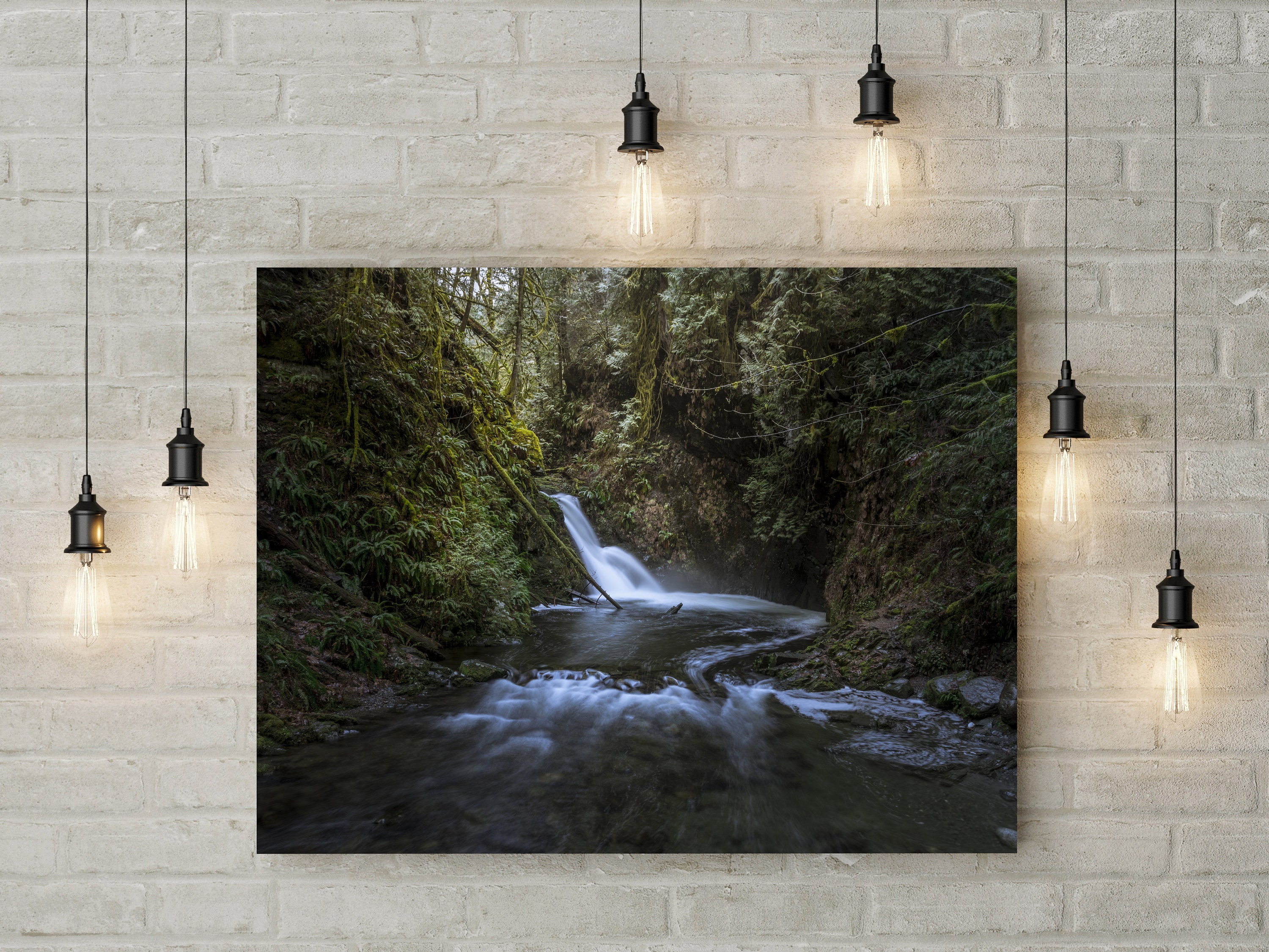 Wall Art Waterfall Nature Print Relaxing Wall Decor Etsy