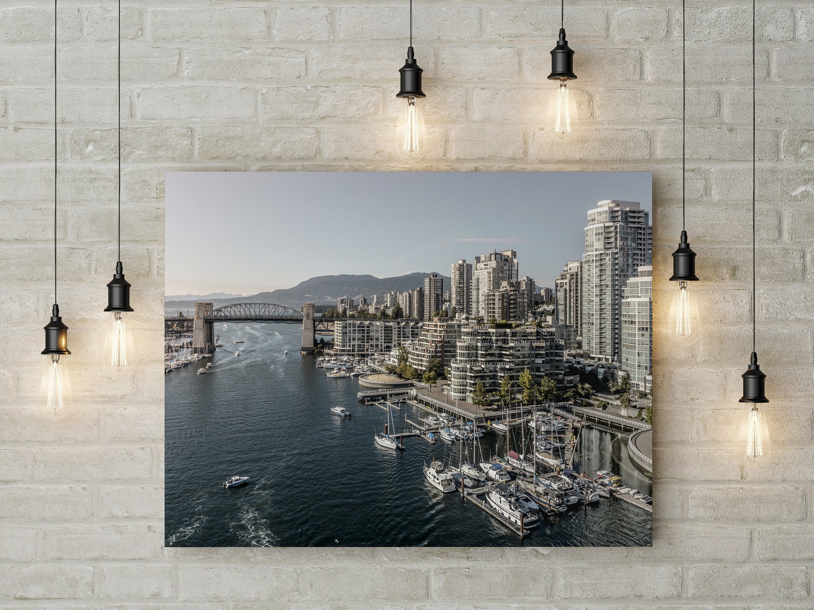 Wall Art Print Vancouver Downtown Print Vancouver Skyline Etsy