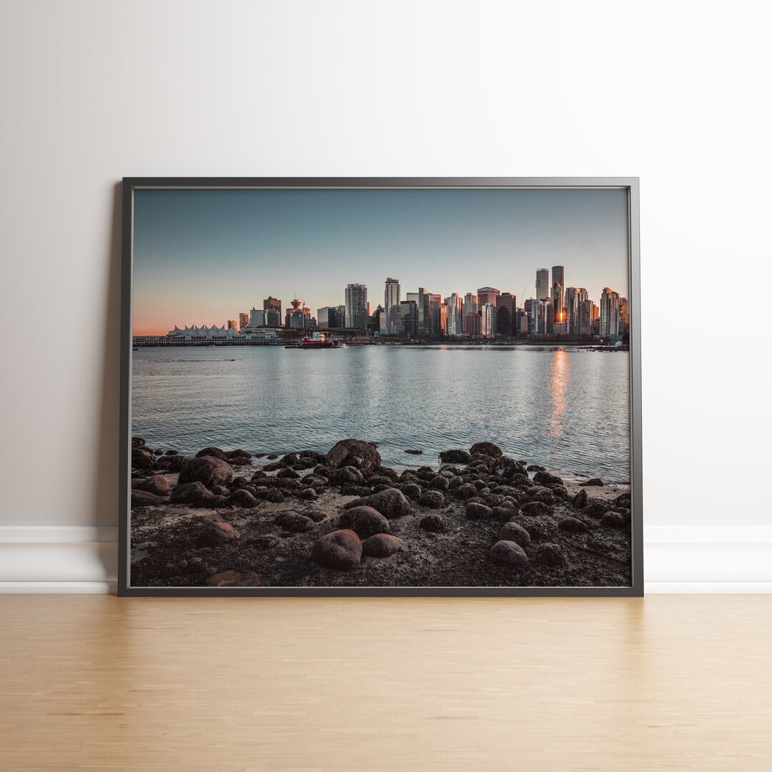 Stanley Park Wall Art Vancouver Downtown Print City Skyline Etsy