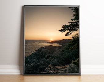 Ucluelet Print, Vancouver Island Sunset Wall Art, Tofino BC Photography, Pacific Northwest Decor, Coastal Sunset Print, Digital Download
