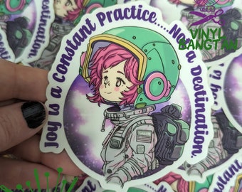 Glow in the Dark Space Joy Sticker - Joy is a Constant Practice