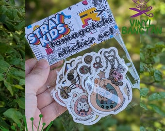 Skzoo 90s Tamagotchi Inspired Sticker Pack - Glossy - 9 Stickers Stray Kids
