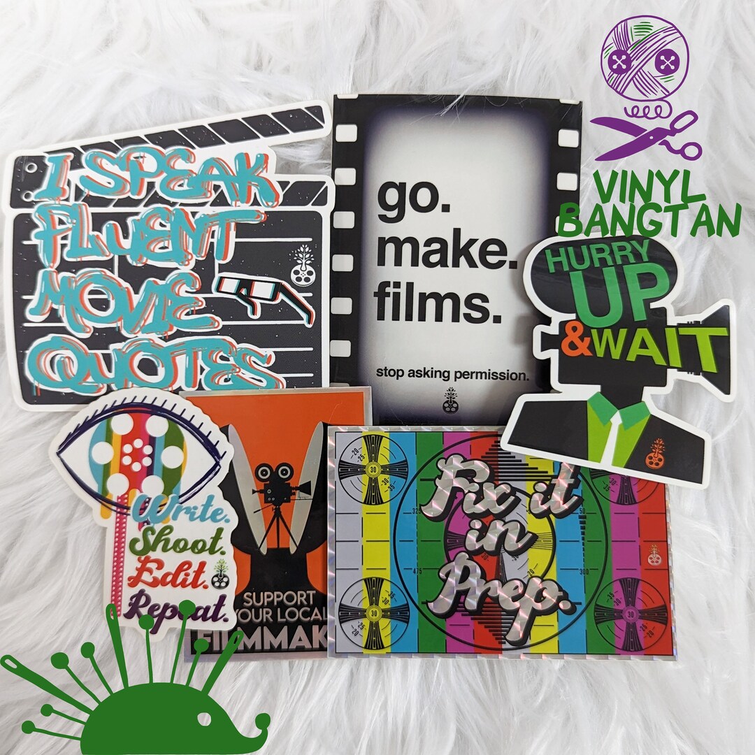 Filmmaker Sticker Pack 6 Sticker Set Film Impact Georgia - Etsy