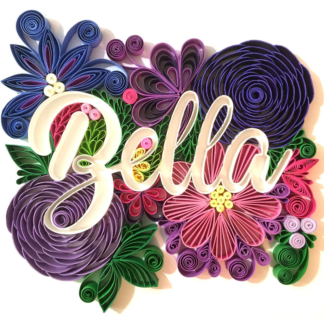 Customized Quilled, Gifts for Him or Her, Handmade Gifts, Birthday Gifts, Wall Art, Nursery