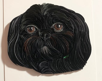 Custom Pet Portraits Using Pet Photo, Handmade Gifts, Birthday Gifts, Mother's Day gift, Nursery Decor,  Gift Ideas,  Portrait, Quilling Dog